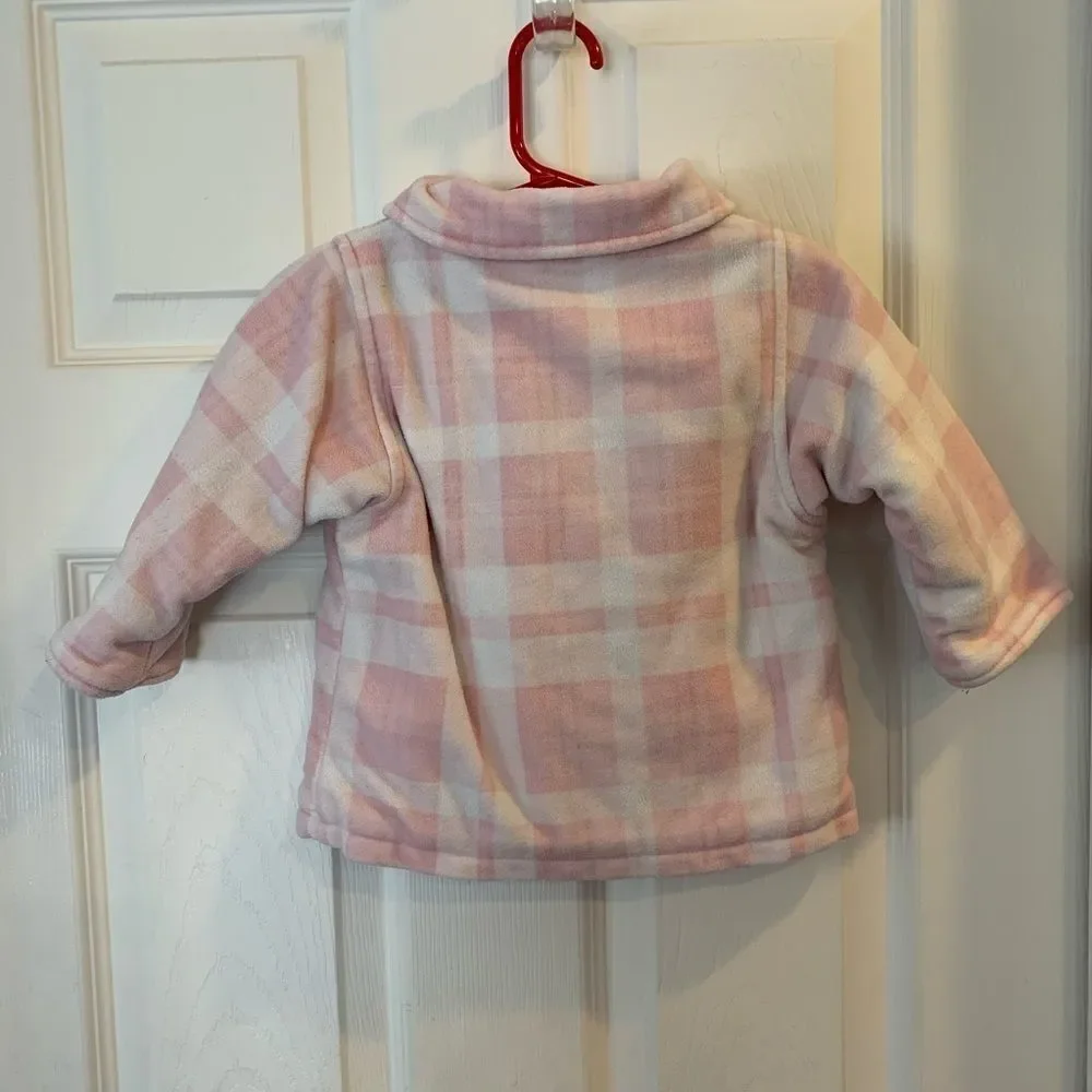The Children’s Place Girls 12M Pink Plaid Coat